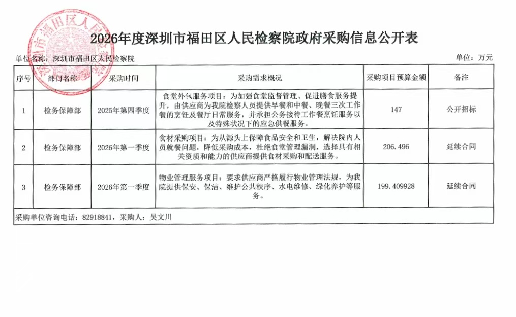 2026年度深圳市福田区人民检察院政府采购意向公开表.jpg